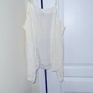 Cold shoulder white top